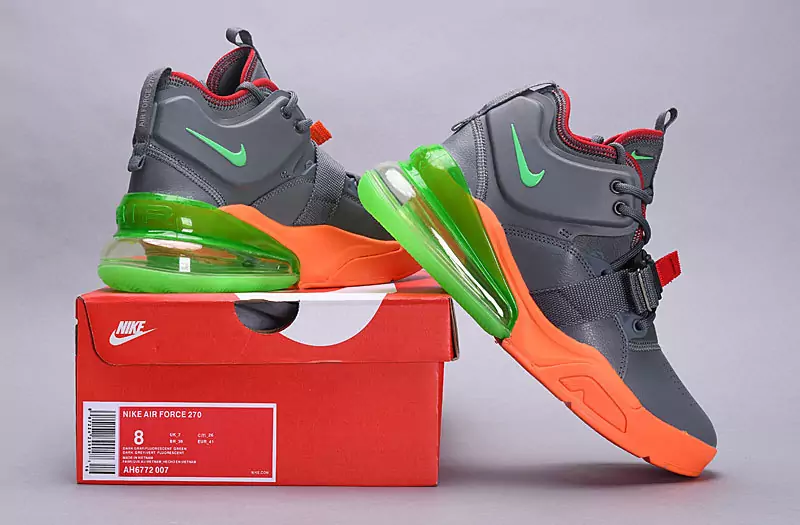 chaussures nike air force 270 basketball orange mix